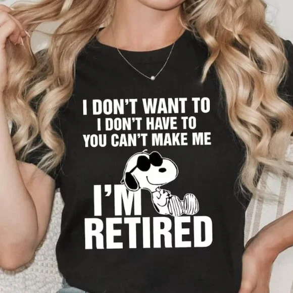 snoopy retired t shirt